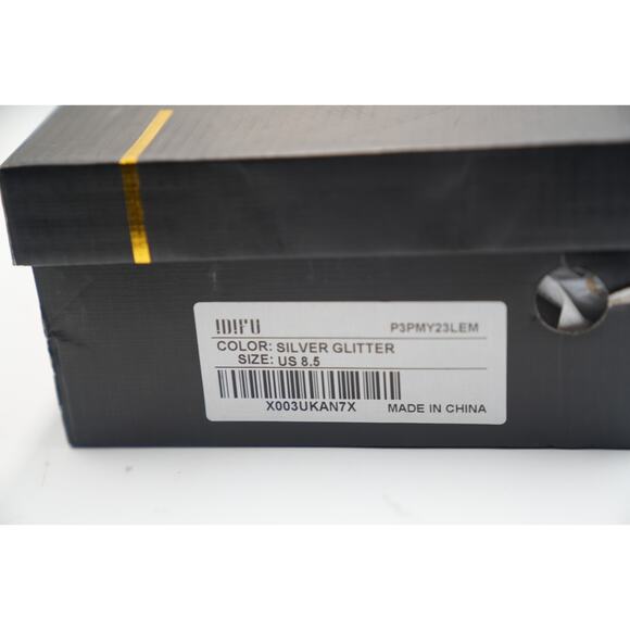 Silver Glitter Block Heel Pumps‎ Women’s Size 8.5 Pointed Toe Dress Shoe - Picture 11 of 11